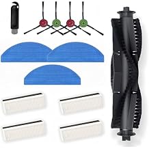 Replacement Parts Compatible with Tikom G8000 MAX Tikom L8000 Pro 2025 Year Versions Robot Vacuum Cleaner Spare Parts Accessories, 1 Main Roller Brush, 4 Side Brushes, 4 Hepa Filters, 3 Mop Pads
