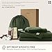 Bedsure Cotton Duvet Cover Queen, 100% GOTS Organic Cotton Duvet Cover Set, Fair Trade Certified Queen Bedding, Eco-Friendly, Ultra-Soft, Breathable Home Bedding for All Seasons(Olive Green, 90