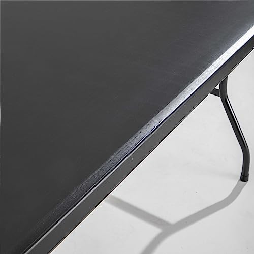 Table de réception pliante noire 200 cm résistant aux intempéries pour repas 10 places - 6