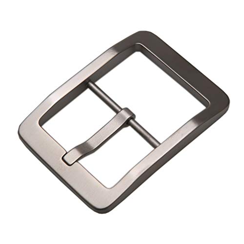 kokoungkuanメンズベルト交換用バックル チタン製 35o 尾錠 バックルのみ シルバー レザークラフト金具(日字型35)