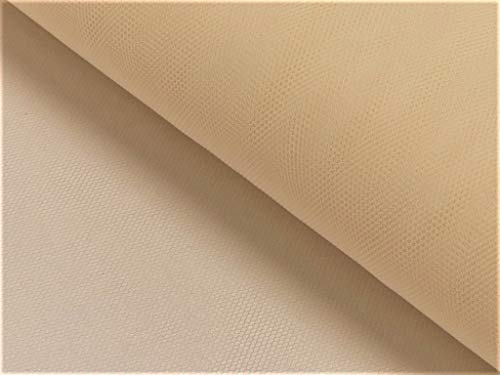 Tul – Metro – para ropa y decoración – 140 cm – estable y de alta calidad – precio por metro – en bonitos colores (beige)
