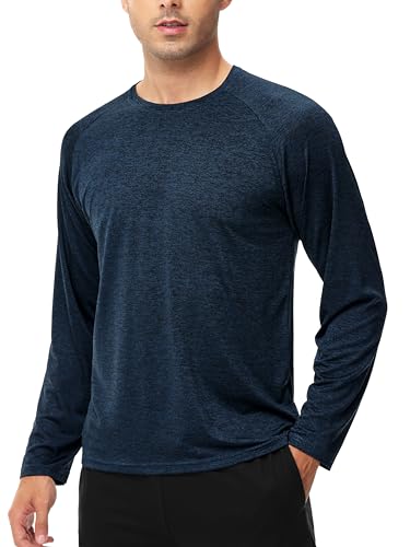 Mens Shirts 3 Pack Dry Fit Moisture Wicking Tech Performance Quick Dry Elastic Athletic Long Sleeve T Shirts2