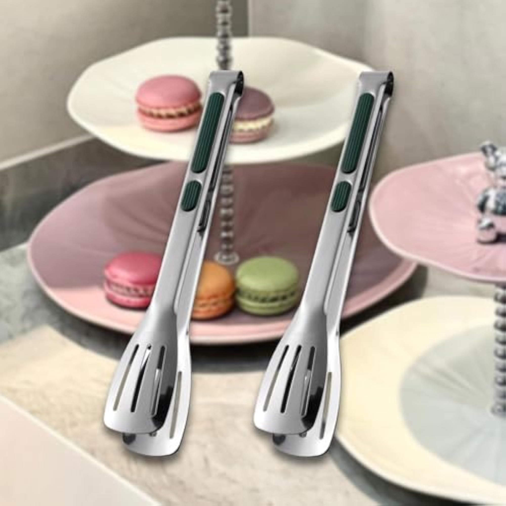 2Pcs Professional Multifunction Barbecue Grilling Tongs