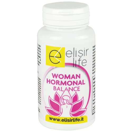 Integratore Naturale donna per ciclo e menopausa con Angelica, Agnocasto e Vitamine B5 e B6: WOMAN HORMONAL BALANCE 100 capsule vegetali ELISIRLIFE