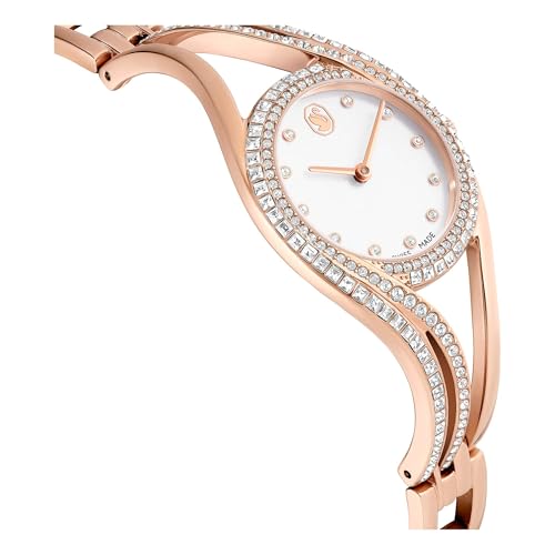 Image of Swarovski Hyperbola Collection Watch, Swiss Made, Rosegold-Finish Rosegoldton, One Size, Hyperbola Watch Bracelet Bangle
