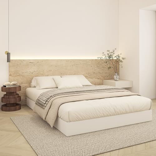 Oykomuc Box Spring Queen Size Bed Base 7 Inch High, 3000 LBS Heavy Duty Metal Mattress Foundation with Fabric Cover, Easy Assembly, Quiet Noise Free, Non Slip - Thumbnail 4