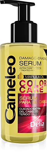 Cameleo – Marula Öl Haarserum – Farbpflege-Aufbauserum für geschädigtes, trockenes, gebleichtes Haar - für nasses & trockenes Haar - ohne Ausspülen - Parabenfrei - 150ml