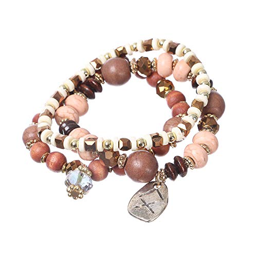 Bracelet de perles multicouche femme, un cadeau bohème unique pour elle