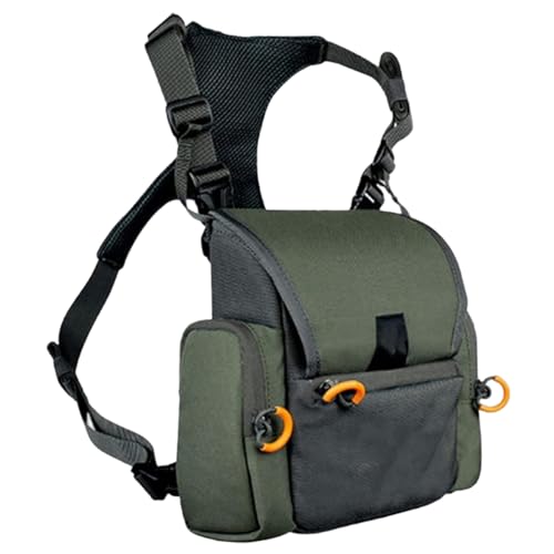 Paquete de pecho de caza ajustable arnés binocular impermeable con bolsillos para montaña