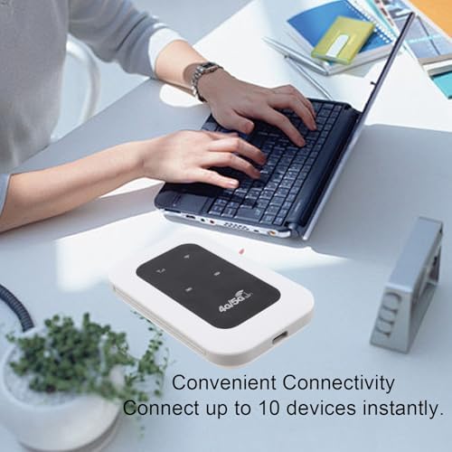 Miniatura 6 de 4G LTE WiFi Hotspot móvil, router WiFi portátil de viaje con ranura para tarjeta SIM, módem USB LTE de alta velocidad de 300 Mbps soporta 10