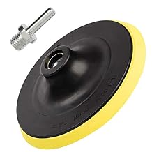 6 Inch150mm Hook and Loop Buffing Pad for Sanding Discs, Rotary Backing Pad with M14 Drill Attachment Adapter and Soft Foam Layer