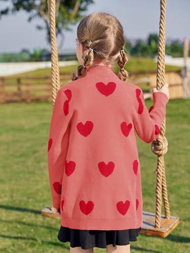 Image of Girls Cardigan Kids Open Front Oversized Sweater with Pockets | Casual Cardigans, Soft Knit, Long Sleeve, Uniform Cardigan for Girls, 7-14 Years