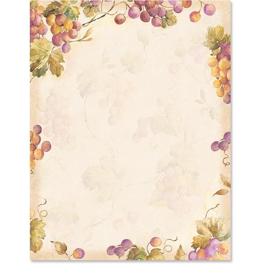 PaperDirect Vintage Grape Border Papers, Elegant Antique with Grapes and Vines Design, 8.5 x 11, Acid-Free, Ideal for Invitations, Flyers,