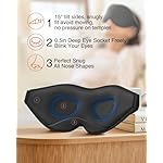 MABAO Sleep Mask for Side Sleeper, Eye Mask for Sleeping Women Men, 3D Contoured Cup No Eye Pressure 100% Light Blocking Sleeping Mask with Adjustable Strap Night Blindfold Flight, Travel, Nap, Black - Image 3