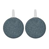 2 Pièces Aquarium Bulleur de Disque, 4cm Outil de LibéRation de Bulles, Diffuseur d'OxygèNe Rond Aquarium Pierre a Air Aquarium Air Pierre Bulleur pour Aquariums Seaux Petits Bassins Et Réservoirs
