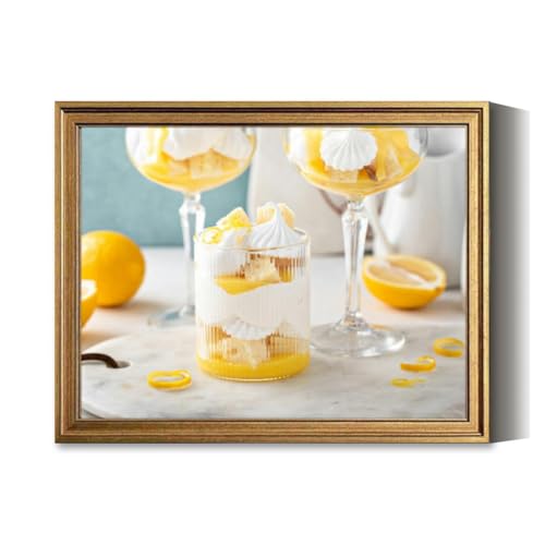 Vintage Framed Wall Art Lemon parfait pound cake lemon curd