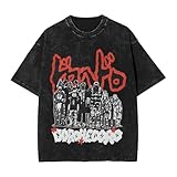 Dorohedoro Vintage Oversized T Shirt Summer Round Neck Short Sleeve Clothes for Mens Womens Small Black