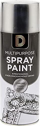 General Packaging Chrome Gloss Finish Multipurpose Aerosol Spray Paint 400ml (1)