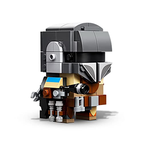 LEGO 75317 BrickHeadz Star Wars The Mandalorian & The Child 'Baby Yoda' Building Toy, Collectible Model Figures Set, Gift Idea