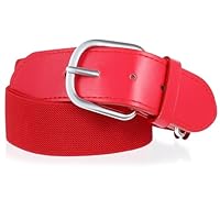 Youth Baseball Belt for Boys, Adjustable Softball/Fastpitch Belt Boys Girls Sports Belts Uniform Belts Youth Sizes(Red)