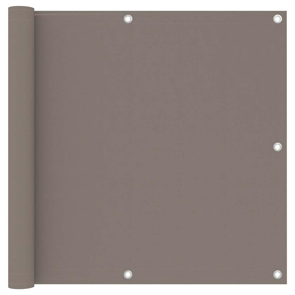 Brise-vue pour balcon taupe en tissu Oxford 90x300 cm