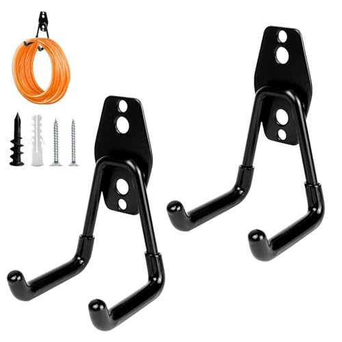 NEOTEC Garden Hose Hanger Wall Mount 2 Pack, Heavy Duty Garden Hose Holders Storage for Outside Water Hose