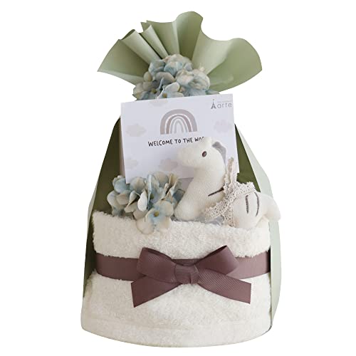 グリーンカラー おむつケーキ