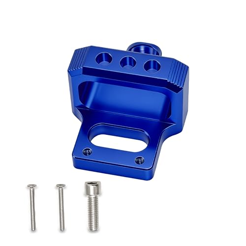 ZTYAFEI CNC Billet Aluminum 3-Port Solenoid Bracket - Universal Mount for MAC & AEM Boost Controllers (Blue)