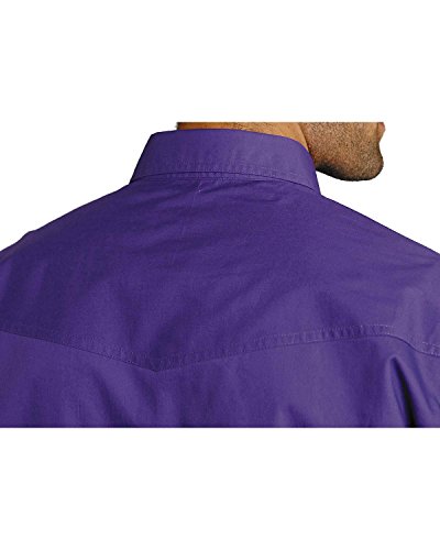 MENS PURPLE SOLID LONG SLEEVE WESTERN SNAP SHIRT TALL FIT2