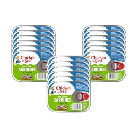 Chicken of the Sea Sardines in Olive Oil, 3.75 oz. (Pack of 18), Wild Caught Canned Sardines, Packaging May Vary Cover