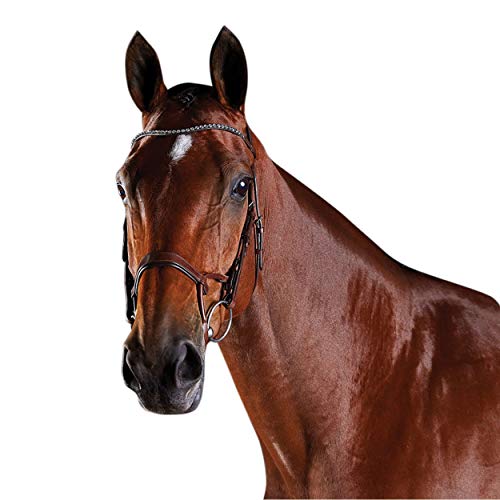 Bridle Collegiate ComFiTec Crystal Snaffle en cuir supérieur et cristaux