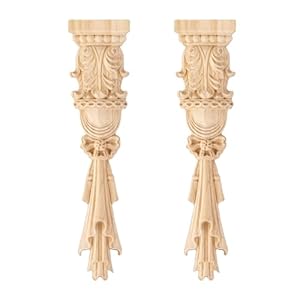 Aiminjey Dekorative Holzapplikationen, 2 Stück