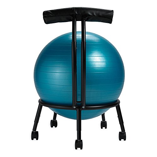 Image of Gaiam Custom-Fit Balance Ball Chair - Exercise Stability Ball Adjustable Desk Chair for Home or Office with 55cm Yoga Ball, Air Pump, Exercise Guide and Satisfaction Guarantee
