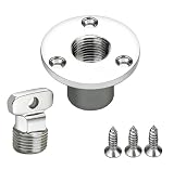 MX Marine Boat Drain Plug, 316 Stainless Steel, 1 Inch Hole
