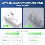 for iPhone 17e Charger Block,20W Fast iPhone 17 18 Pro Max Charger Cord 60W - Image 3