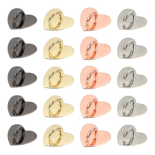 EXCEART 20pcs Heart Shaped Phone Charm Hook