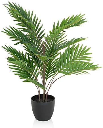 hjh OFFICE Sztuczna roślina cycas palma wysokość 70 cm zielona 24 płetwy sztuczne palmy mała palma cycas paproć sztuczna palma, 871004