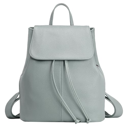 Image of BOYATU Women's Full-Grain Leather Backpack Purse, Minimal Structured Design, Work Commuter & City Travel, Compact Everyday Essentials