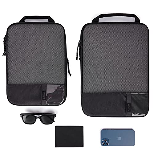 image for BAGSMART 2 Set Compression Packing Cubes, Lightweight Vacation Travel 