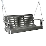 highwood Weatherly Porch Swing, 5 Feet, Coastal Teak