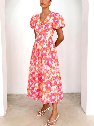 Image of Flessibili Womens Summer Floral Maxi Dress Wedding Guest Party Long Dresses 2026