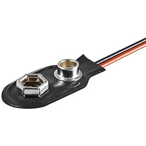 Accuclip voor 9-V-blokken, I-vorm kunststof uitvoering (20 stuks)