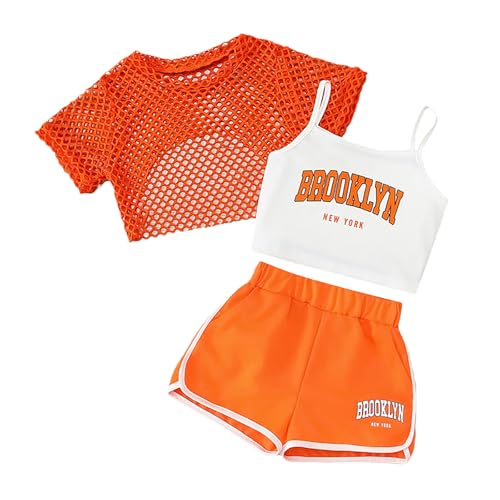 Ensemble Sportif Mixte Enfant, Débardeur Respirant et Short Long ajusté, Vêtement léger Souple, Style décontracté ado, Combinaison entraînement Pratique...