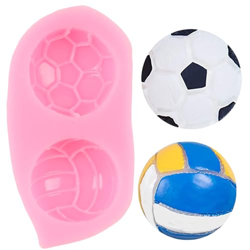 QDMOLDS Sport Balls Fondant Mold Football Volleyball Silicone Molds