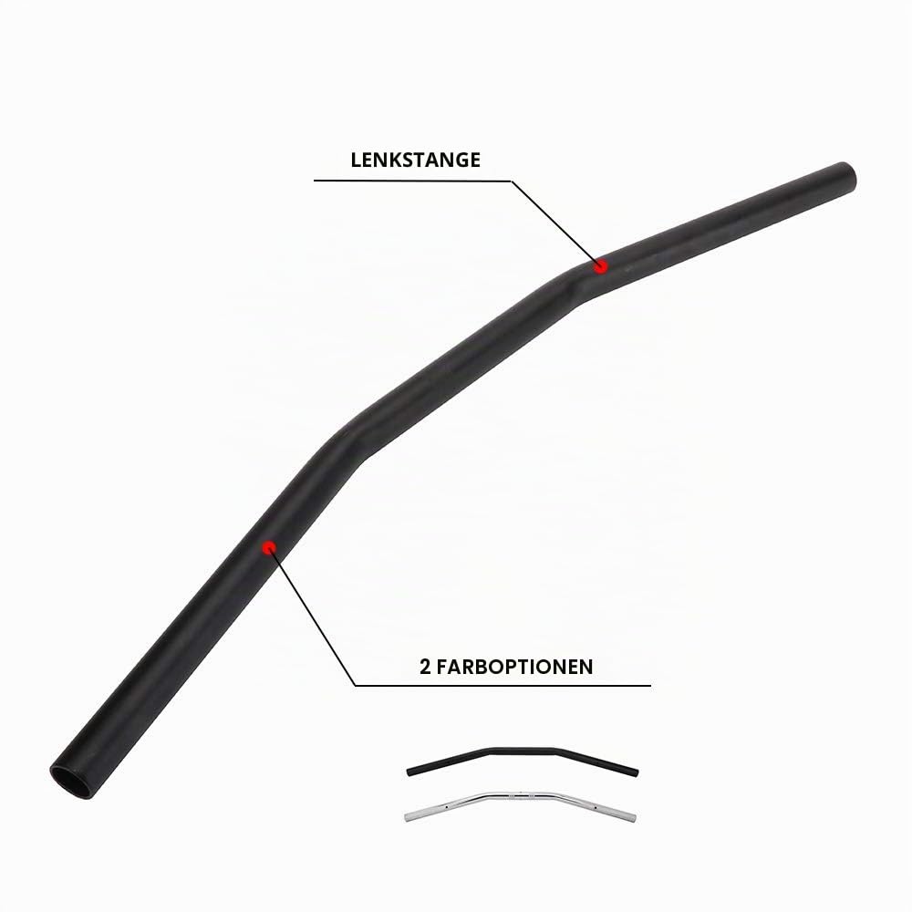 Universal 25mm 7/8" Motorrad Lenker Drag Bar für Sportster Cruiser XL 883 1200 Custom Chopper Softail Dyna Street Bob Schwarz