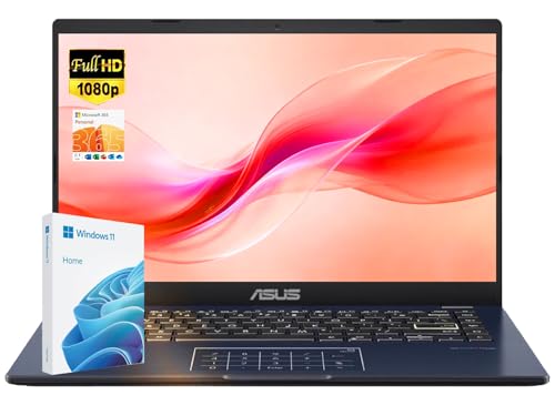 Image of ASUS 14 inch Vivobook Laptop • Intel Processor • FHD Display • 4GB RAM • 64GB eMMC + 1TB Cloud Storage • 2026 Edition • WiFi • Bluetooth • HD Webcam • Windows 11 • Thin & Portable