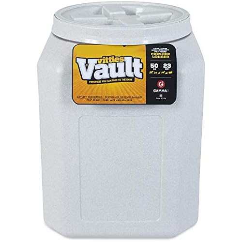 Gamma2 Vittles Vault Sealed Pet Food Storage Container, Fits Up to 50 lb