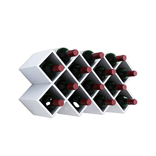 MSHGSKU Soporte de Almacenamiento de Vino Independiente para vinos tintos y Blancos, Ideal para encimeras (11 Rejillas Blancas)