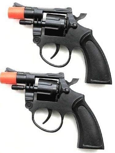 Magic Source VIP-CAP2CLEARB Toy Cap Gun: Set Of 2 Police Style 38 Super Cap 8-Shot Revolvers thumb #1