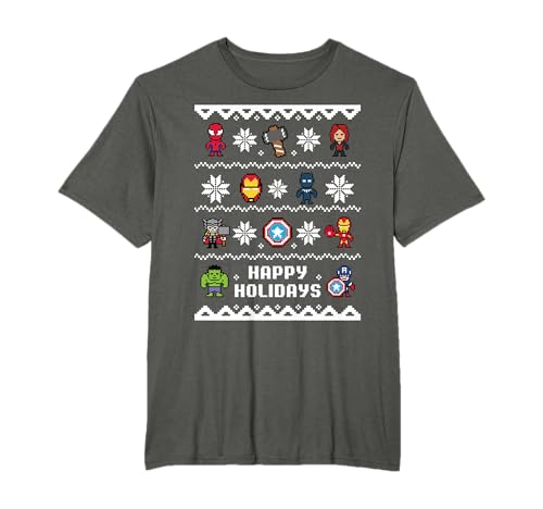 Marvel Avengers Christmas Sweater Happy Holidays T-Shirt